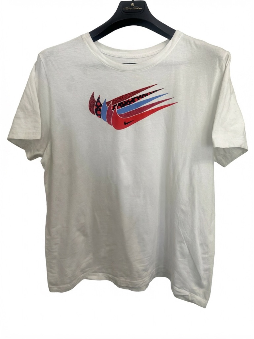 Nike men’s Graphic streetwear graphic t-shirt abstract Crew Neck white XXL